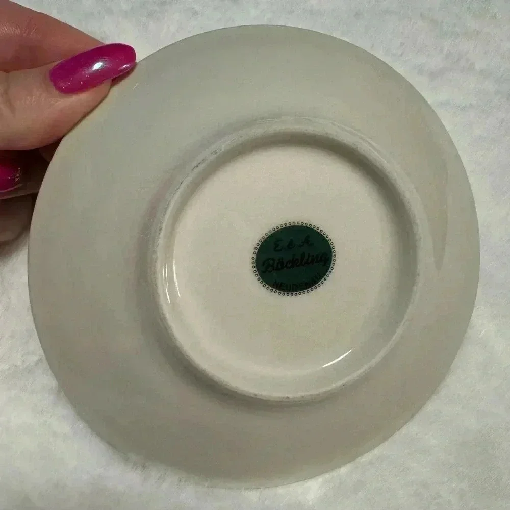 Vintage Schladerer German Liqueur Advertising Dish Bavarian Trinket Tray Dish